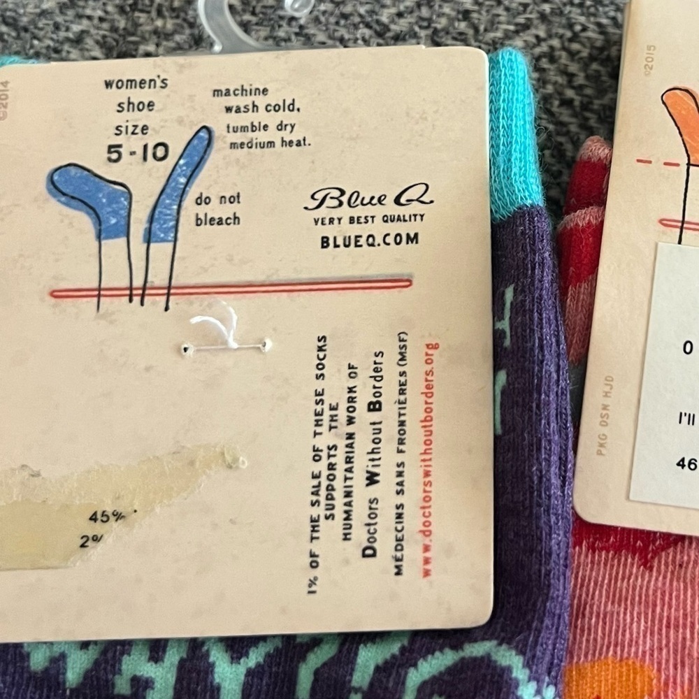 Blue Q Socks 2 Pairs Nwt Womens Size 5 - 10 — image 5 of 5
